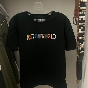 Travis Scott Astro World Wish You Were Here Black Shirt